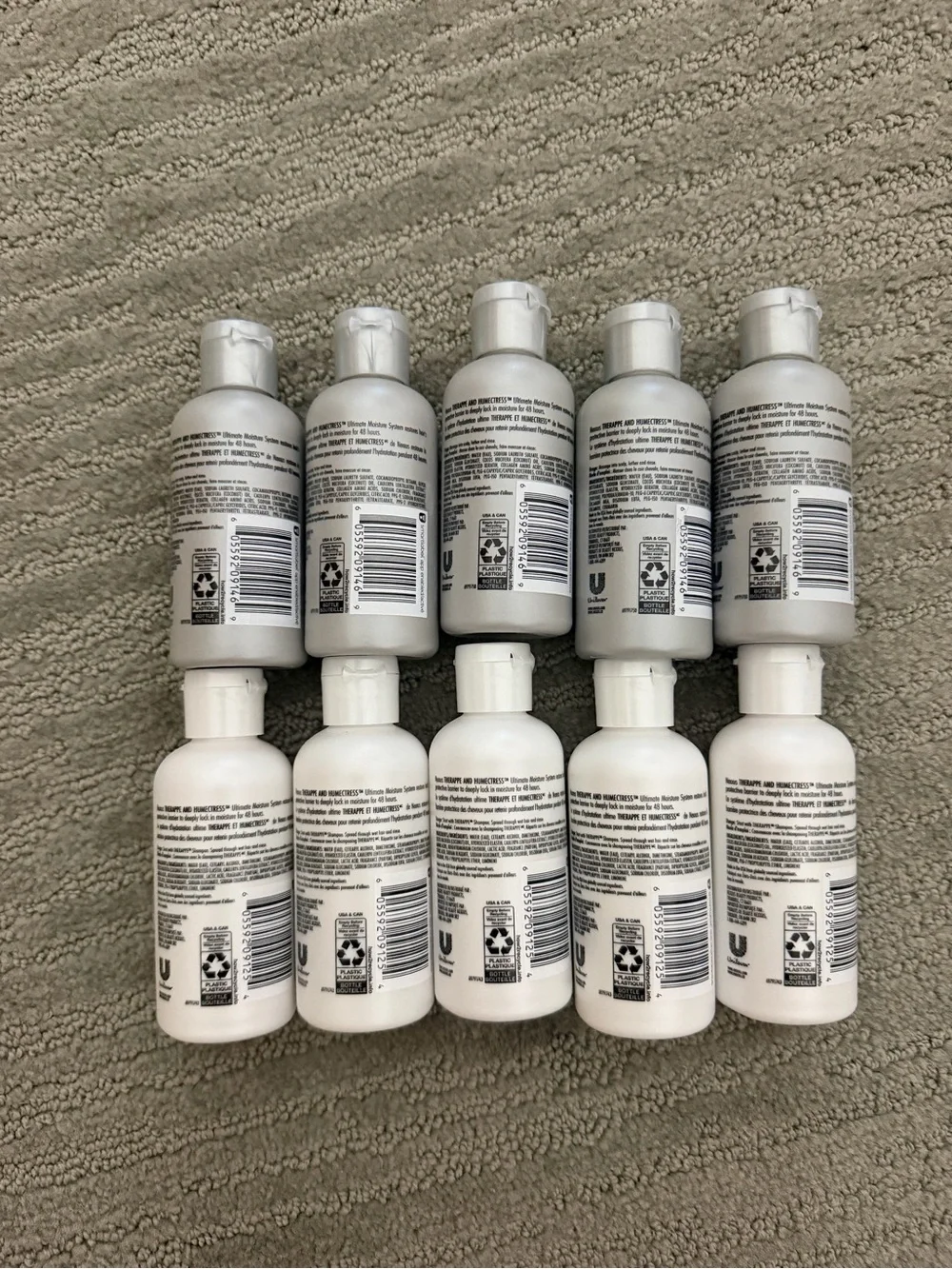 Nexxus Therappe Shampoo & Humectress Conditioner 3 oz Travel Size 10 Pc Set